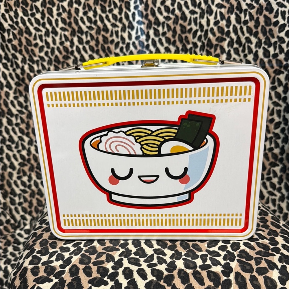 Cute Ramen Lunchbox with Yellow Handle